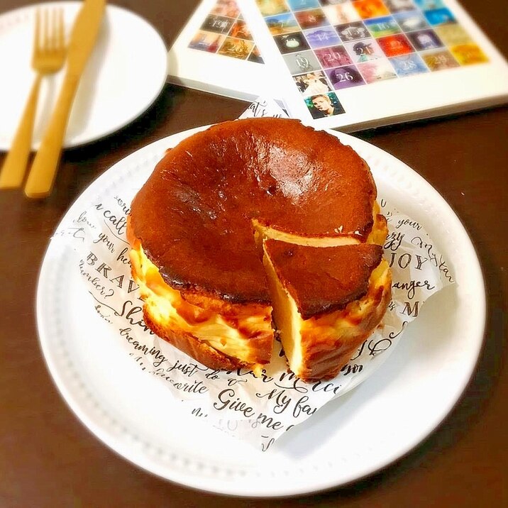 *簡単!米粉と豆乳のバスク風チーズケーキ*